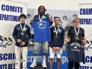 Argan remporte le championnat départemental, médaille d'argent pour Elie et médaille de bronze pour Ronan