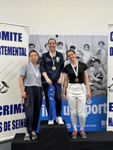 Nadège remporte le championnat départemental, médaille d'argent pour Meng