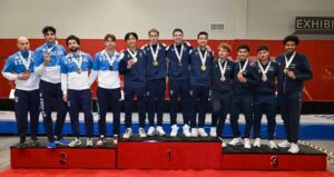 Rafael et Anas en bronze avec leur coéquipiers de l'équipe de France